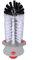 MACHSWON Rotating Glass Cleaning Brush - Single Brush Head, Suction Cup, Wall Mountable, 12.5 x 12 x 19cm