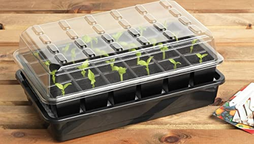 Muddy Hands 24 Cell Self Watering Windowsill Propagator - Perfect Plant Germination Seedling Seed Stater Tray Kit (Made from 100% Recycled Plastic)