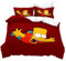 HEYBIG Simpsons Kinder Bettwäsche Mit Reißverschluss Bettbezug 135 X 200 cm Und Kissenbezug 80 X 80 cm,Family Bettbezug-Set,kinderbettwäsche (220x240cm+80x80cmx2)