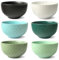 Schramm® 6 Stück Porzellanschüsseln in 3 verschiedenen Variationen wählbar 850 ml Müslischalen Salatschalen Porzellan Schale Schalenset 6er Pack Bowl, Farbe:Mehrfarbig