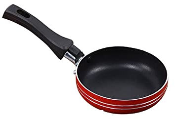 OQHAIR Sartén Mini sartén de acero inoxidable grueso utensilios de cocina huevos fritos cacerola 12cm utensilios de cocina de Color aleatorio