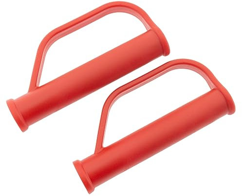 der kleine Handwerker 2 x Sicherheitsgriffe für Sackkarre 25 mm Ersatzgriffe für Stapelkarren mit Anstoßschutz Rot Sackkarrengriffe