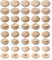 sourcing map Wood Plugs, 120Pcs 4 Sizes - Beech Wood Button Top Plugs, Screw Hole Covers, Decorative Wooden Cover for Stair Chair Craft Furniture Woodworking