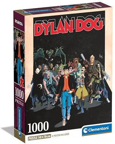 Clementoni Dylan Dog Puzzle 1000 Teile Erwachsene - Puzzle Erwachsene in 70 x 50 cm - Puzzle Erwachsene anspruchsvoll von Clementoni 39818