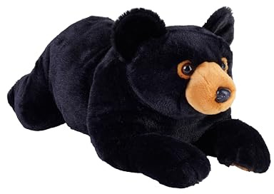 Wild Republic Earthkins Schwarzbär, Kuscheltier, 38 cm, Plüschtier, Füllung aus recycelten Wasserflaschen, Umweltfreundlich