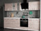 roe furniture Küchenzeile ohne Elektrogeräte - Modern Einbauküche 280 cm - Küche Komplett Leco - Küchenblock - Geräumige Singleküche - Küchenmöbel Komplett Dunkel Sonoma & Weiße Arbeitsplatte