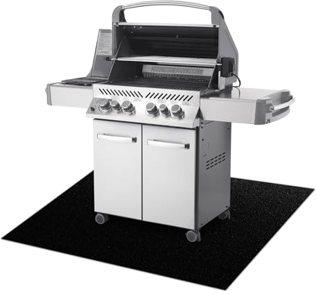 TRIUMPH Grillschutzmatte für Terrasse draussen schwarz 120x200 cm