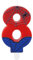Number 8 Spider Cake Toppers - Spider Printed Cake Decorations for Boys & Girls Birthday Parties