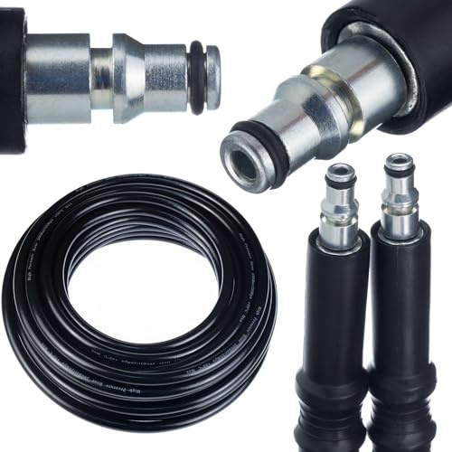 Rosfix Tubo Alta Pressione 15m Click Connect – Nylon Rinforzato, 200 Bar, 60°C | ricambio per idropulitrice AR Blue Clean, Michelin, Black+Decker, Makita, Stanley | Accessorio Lavaggio