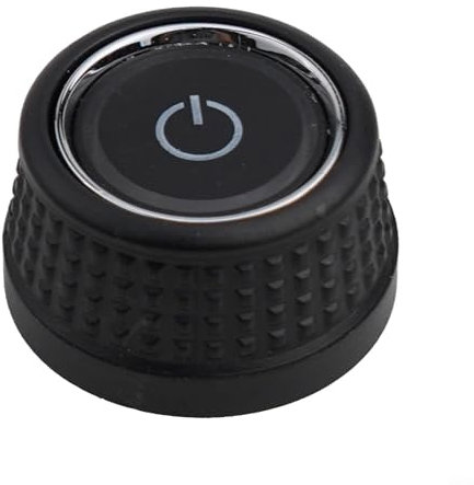 Honseadek Auto Radio Knopf Schalter Knopf Drehknopf OEM 6C0919603 Schwarz Manuell Drucktaste Kunststoff 1-Weg Bündig montiert Drehknopf 1 Stück links