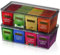 Lifewit 2 Stück Teebox 16 Fächer, Teeboxen für Teebeutel, Tee Aufbewahrungsbox mit Deckel, Tee Organizer für Teebag, Kaffeebeutel, Zur Verwendung in Küchen, Speisekammern, Arbeitsplatten, Schwarz