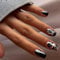 Black Jelly Press On Nails - Short Gothic Rose False Nails, 3D Embossed Design, Acrylic Stick On Nails with Strong Adhesive Tabs, Reusable, Made of Premium ABS for Comfort and Durability