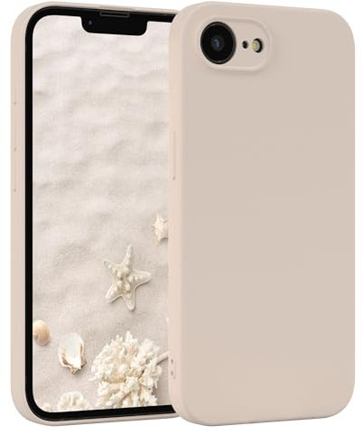 EAZY CASE - Silikonhülle für iPhone 16e Hülle Silikon Case Beige weich stoßfeste Handyhülle Schutzhülle mit Kameraschutz Dünn Premium Schutz Cover TPU Phone Bumper in Pastell Taupe Matt