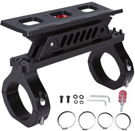 Jiawu UTV-Feuerlöscher-Montagesatz, Verstellbare Aluminium-Überrollbügel-Feuerlöscher-Halterung, Feuerlöschers-Montagehalterung für SXS