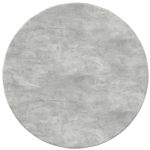 Roanoer Tischplatte Betongrau 50 x 50 cm Holzwerkstoff rund Modernes Design Robust und Langlebig Gartentischplatte für Outdoor & Indoor Terrasse Balkon und Küche
