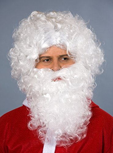 Festartikel Müller Perücke in weiß Kostüm Zubehör Weihnachtsmann Nikolaus