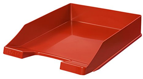 HAN Briefablage Klassik, 10 STÜCK Schreibtisch Organizer, Bürobedarf, Ablagefächer, Büromaterial, Briefkorb, Dokumentenablage, bis Format A4/C4, 1027-X-17, rot