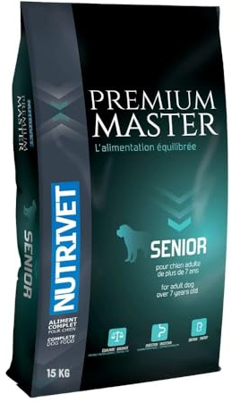 NUTRIVET - Premium Master Senior - Kroketten für Hunde ab 7 Jahren - Huhn & Reis - 15kg