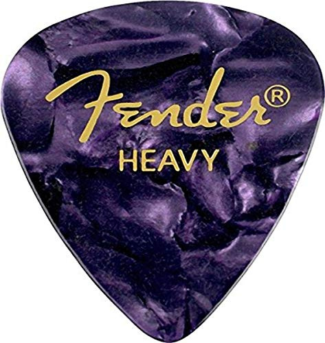 Fender Premium Celluloid Guitar Picks 351 Shape, Guitar Accessories, Purple Moto, Heavy, 144-Pack