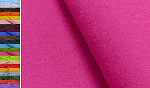 Stoffbook 1MM Dicke UNIVERSELLE FILZSTOFFE -90CM Stoff Stoffe, D499 (Pink)