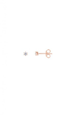 Xenox XS3515R Ohrstecker Silver Circle Krappe Rosé Zirkonia Ø 3 mm