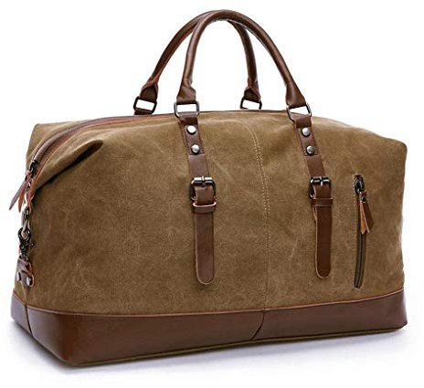 Übergroße Canvas Reisetasche Reisetasche Reisetaschen Plus Handtasche Umhängetasche Crossbody Overnight Weekend Bag Unisex-Reisetasche mit PU-Ledergriff