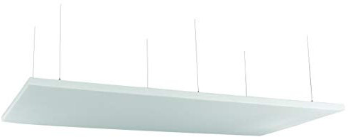 Horch Akustik Deckensegel, Vlies, Akustikelement, Schallabsorber, Lärmreduktion, Schneeweiß 120cm x 240cm