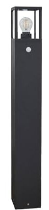 Lucande Wegeleuchte/Pollerleuchte mit Bewegungsmelder, spritzwassergeschützt IP54 Aussenleuchte 90 cm 1x E27 max. 15W ohne Leuchtmittel Außenleuchte