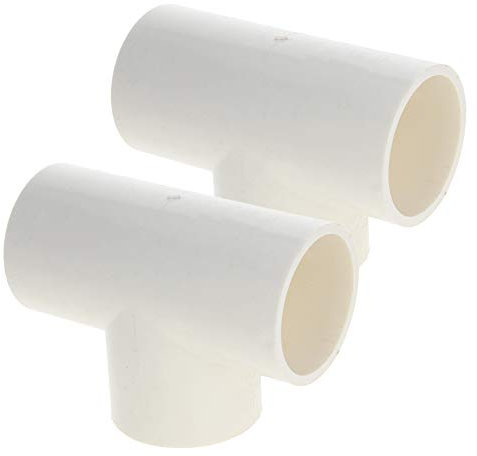 MroMax 40mm ID Slip Tee PVC Raccordo a T Raccordo Raccordo A Forma di T Raccordo Fix Hold Tubi Corrispondenti Bianco 2 Pz