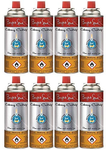 Carcoustic 8 x Bright Spark Ventil Gas Kartusche Camping Kocher Brenner Butan/Propan 220 g