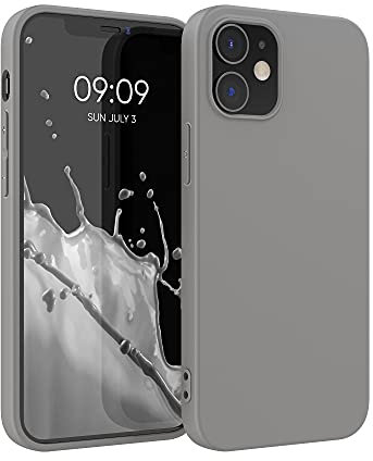 kwmobile Case Compatible with Apple iPhone 12 / iPhone 12 Pro Case - Soft Slim Protective TPU Silicone Cover - Stone Dust