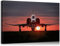 Mistyefly Kunstdruck auf Leinwand, Motiv: Sonnenuntergang im Vintage-Kampfflugzeug, F-4, Phantom-Poster, Sonnenuntergang, Pilotengeschenke für Schlafzimmer, fertig zum Aufhängen (30.5 x 45.7 cm)