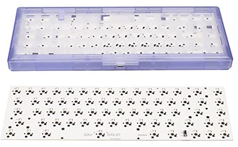 Septpenta DIY Mechanical Keyboard Kit, 67 Kyes Switch Hot Swap Type C 5Pin 3Pin Switch Custom Gaming Keyboard, RGB Backlit High Hardness ABS Shell Soundproof Sponge for Win7/8/10/XP(Purple)