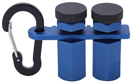 Paquete de 2 Medidores de Escalera, Calibre Plano Hexagonal de Aleación de Aluminio con Tornillo de Pulgar, Topes Cuadrados Antideslizantes, Herramientas de Carpintería para (Azul)