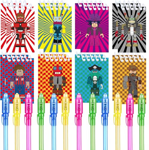24 pezzi robot blocchi, regalo per feste, 12 raggi UV invisibili e 12 robot blocchi, regalo di compleanno per bambini