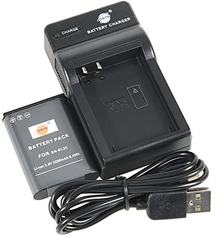 DSTE EN-EL23 Li-ION Batterie et Chargeur USB Costume Compatible pour Nikon Coolpix P600 S810c P900S Digital Caméra
