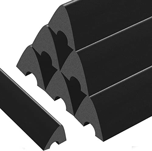 Syhood Set mit 6 Gummi-Stoßstangen für Billardtische, Stoßstangen, Ersatz-Pool-Tischschiene, Gummikissen für Billardtische, Stoßstangen, Billardtisch-Zubehör, 109 cm (Schwarz)