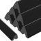 Syhood Set mit 6 Gummi-Stoßstangen für Billardtische, Stoßstangen, Ersatz-Pool-Tischschiene, Gummikissen für Billardtische, Stoßstangen, Billardtisch-Zubehör, 109 cm (Schwarz)