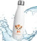 timalo® Thermosflasche Tiere personalisiert mit Namen auslaufsichere Edelstahl Trinkflasche Wasserflasche für Kinder Mädchen Jungen 750mL | Löwe