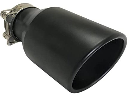 Auto Schwanz Kehle Auto Schalldämpfer Modifiziertes Endrohr Edelstahl Schwarz Großes Kaliber 115 Universal Tail Throat Matte Autozubehör Auspuffblenden Auto Auspuffrohr (Größe : 57MM IN-101MM OUT)