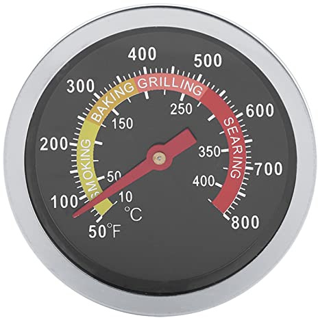 Ozgkee Weber Grillthermometer Deckel Genesis 50~800℉ Edelstahl BBQ Thermometer Temperaturanzeige Zum Grillen