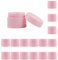 10ml / 10g Mini Cream pot avec couvercle cosmétique échantillon récipient large bouche étanche récipient en plastique produits de beauté crème pour le visage bricolage (paquet de 20, Rose)