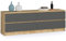 AKORD Kommode K 160 cm | 4 Schubladen | Stehmöbel für Wohnzimmer Schlafzimmer Arbeitszimmer | Edles Design | Schichtstoffplatte 16mm | Farbe Artisan Oak/Graphite Grey