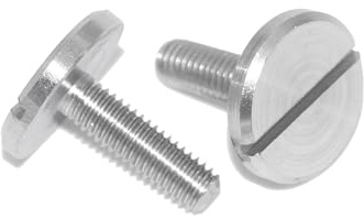 Tornillos de cabeza plana M4 x 10, 4 unidades, acero inoxidable A1, con ranura y cabeza grande DIN 921, tornillo de máquina - inoxidable (1.4305)