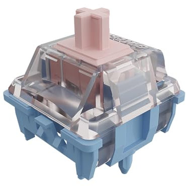 kutethy Gateron Melodische Tastaturschalter, Clicky RGB-LED, 5-polig, werkseitig vorgeschmiert, 60 GF-Schalter für mechanische MX-Tastatur (72 Stück)