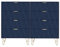 UEV Kommode 2er Set,120 x 34 x 91 cm, Schrank mit 8 Schubladen, Highboard, TV Schrank, Sideboard mit Schubladen, Schmal kommode,Schrank für Wohnzimmer Schlafzimmer,Flur(Dunkel blau)
