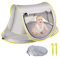 Baby Strandmuschel Strandzelt, Pop-up Baby Strand Zelt, Tragbar Extra Light Strandzelt, Sonnenzelt, UV50+ Schutz Perfekt für Familie Strand Camping, Wanderausflug, Garten, Grillparty (Grau)