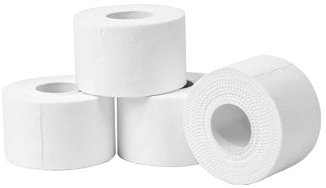 Namvo 4 Stück Zinkoxid-Tape für Handgelenk und Knöchel, 10 x 2,5 cm, Sportbandage, zerreißbares Finger-Tape für Erste Hilfe, Sport, Handgelenk, Finger, Knöchel