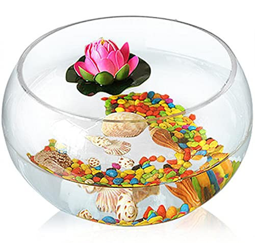 Petit aquarium, aquarium de départ, Réservoir rond for poissons rouges, réservoir rond en verre, créatif et écologique, grand réservoir for tortues, réservoir hydroponique, vase, aquarium(30CM)