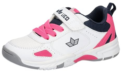Lico Unisex Kinder Peyton V Hallenturnschuhe, Weiss Marine Pink, 35 EU